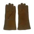 Golden-Brown Heavy Duty Welding Gloves avec Ce En12477